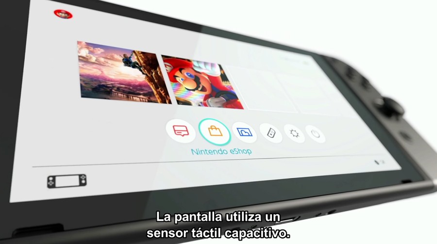 Es mostra breument els menús de la Switch... però no en parlen.